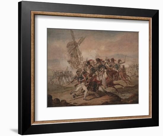 7th Queen's Own Hussars under Sir Edward Kerrison, Charging the French at Quatre Bras, 1818-Denis Dighton-Framed Giclee Print