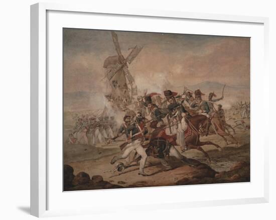 7th Queen's Own Hussars under Sir Edward Kerrison, Charging the French at Quatre Bras, 1818-Denis Dighton-Framed Giclee Print