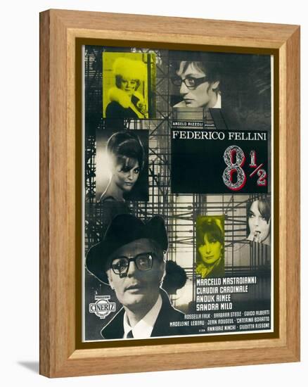 8 1/2, Directed by Federico Fellini, 1963-null-Framed Premier Image Canvas