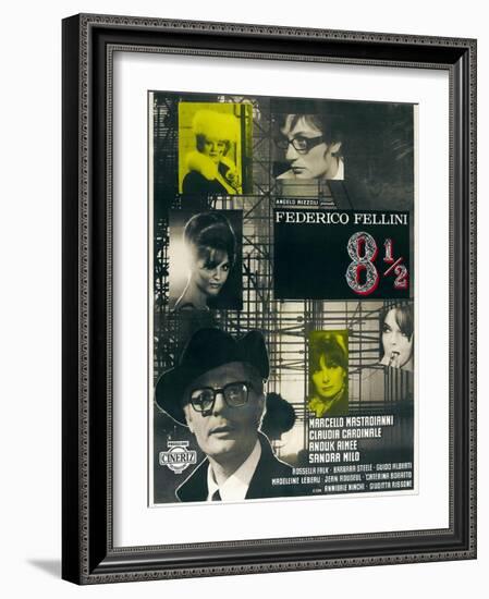 8 1/2, Directed by Federico Fellini, 1963-null-Framed Giclee Print