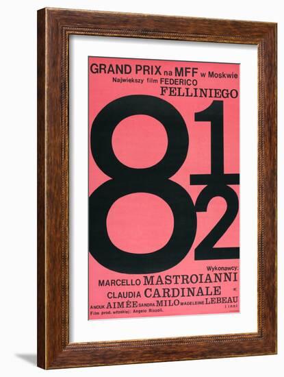 8 1/2, Polish poster, 1963-null-Framed Art Print