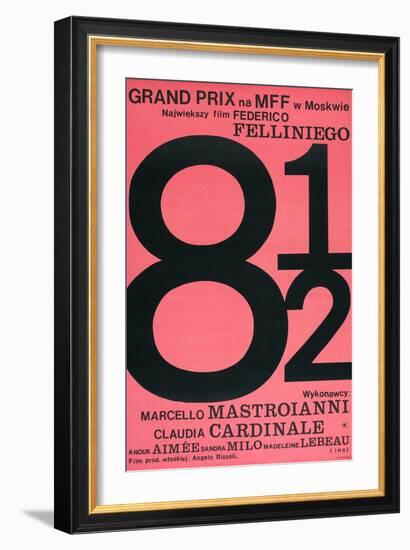 8 1/2, Polish poster, 1963-null-Framed Art Print