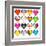 8-Bit Assorted Pixel Hearts-wongstock-Framed Art Print