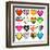 8-Bit Assorted Pixel Hearts-wongstock-Framed Art Print