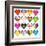 8-Bit Assorted Pixel Hearts-wongstock-Framed Art Print