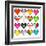 8-Bit Assorted Pixel Hearts-wongstock-Framed Art Print