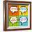 8-Bit Pixel 3-Letter Acronyms in Speech Bubbles-wongstock-Framed Art Print