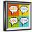 8-Bit Pixel 3-Letter Acronyms in Speech Bubbles-wongstock-Framed Art Print