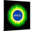 8-Bit Pixel-Art Brazil World Concept-wongstock-Mounted Art Print