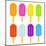 8-Bit Pixel-Art Ice Lollies of Different Colors and Fruity Flavors-wongstock-Mounted Art Print