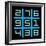 8-Bit Pixel Art Magic Square with Numbers 1-9-wongstock-Framed Premium Giclee Print