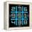 8-Bit Pixel Art Magic Square with Numbers 1-9-wongstock-Framed Stretched Canvas