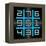 8-Bit Pixel Art Magic Square with Numbers 1-9-wongstock-Framed Stretched Canvas