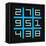 8-Bit Pixel Art Magic Square with Numbers 1-9-wongstock-Framed Stretched Canvas