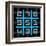 8-Bit Pixel Art Magic Square with Numbers 1-9-wongstock-Framed Art Print