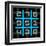 8-Bit Pixel Art Magic Square with Numbers 1-9-wongstock-Framed Art Print