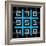 8-Bit Pixel Art Magic Square with Numbers 1-9-wongstock-Framed Art Print