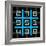 8-Bit Pixel Art Magic Square with Numbers 1-9-wongstock-Framed Art Print