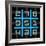 8-Bit Pixel Art Magic Square with Numbers 1-9-wongstock-Framed Art Print