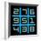 8-Bit Pixel Art Magic Square with Numbers 1-9-wongstock-Framed Art Print