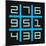 8-Bit Pixel Art Magic Square with Numbers 1-9-wongstock-Mounted Art Print