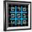 8-Bit Pixel Art Magic Square with Numbers 1-9-wongstock-Framed Art Print