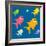 8-Bit Pixel Art Multicolored Fish, Seamless Background Tile-wongstock-Framed Art Print