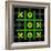 8-Bit Pixel Art Tic Tac Toe Game - Winning Position-wongstock-Framed Art Print