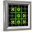 8-Bit Pixel Art Tic Tac Toe Game - Winning Position-wongstock-Framed Art Print