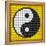 8-Bit Pixel-Art Yin Yang Symbol-wongstock-Framed Stretched Canvas