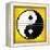 8-Bit Pixel-Art Yin Yang Symbol-wongstock-Framed Stretched Canvas