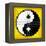 8-Bit Pixel-Art Yin Yang Symbol-wongstock-Framed Stretched Canvas