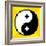 8-Bit Pixel-Art Yin Yang Symbol-wongstock-Framed Art Print