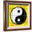 8-Bit Pixel-Art Yin Yang Symbol-wongstock-Framed Art Print