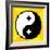 8-Bit Pixel-Art Yin Yang Symbol-wongstock-Framed Art Print