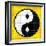 8-Bit Pixel-Art Yin Yang Symbol-wongstock-Framed Art Print