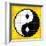 8-Bit Pixel-Art Yin Yang Symbol-wongstock-Framed Art Print