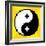 8-Bit Pixel-Art Yin Yang Symbol-wongstock-Framed Art Print