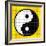 8-Bit Pixel-Art Yin Yang Symbol-wongstock-Framed Art Print