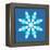 8-Bit Pixel Crystalline Snowflake-wongstock-Framed Stretched Canvas