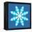 8-Bit Pixel Crystalline Snowflake-wongstock-Framed Stretched Canvas