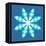 8-Bit Pixel Crystalline Snowflake-wongstock-Framed Stretched Canvas