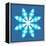 8-Bit Pixel Crystalline Snowflake-wongstock-Framed Stretched Canvas