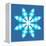 8-Bit Pixel Crystalline Snowflake-wongstock-Framed Stretched Canvas