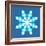 8-Bit Pixel Crystalline Snowflake-wongstock-Framed Art Print