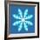 8-Bit Pixel Crystalline Snowflake-wongstock-Framed Art Print