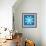 8-Bit Pixel Crystalline Snowflake-wongstock-Framed Art Print displayed on a wall