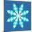 8-Bit Pixel Crystalline Snowflake-wongstock-Mounted Art Print