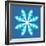 8-Bit Pixel Crystalline Snowflake-wongstock-Framed Art Print