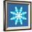 8-Bit Pixel Crystalline Snowflake-wongstock-Framed Art Print